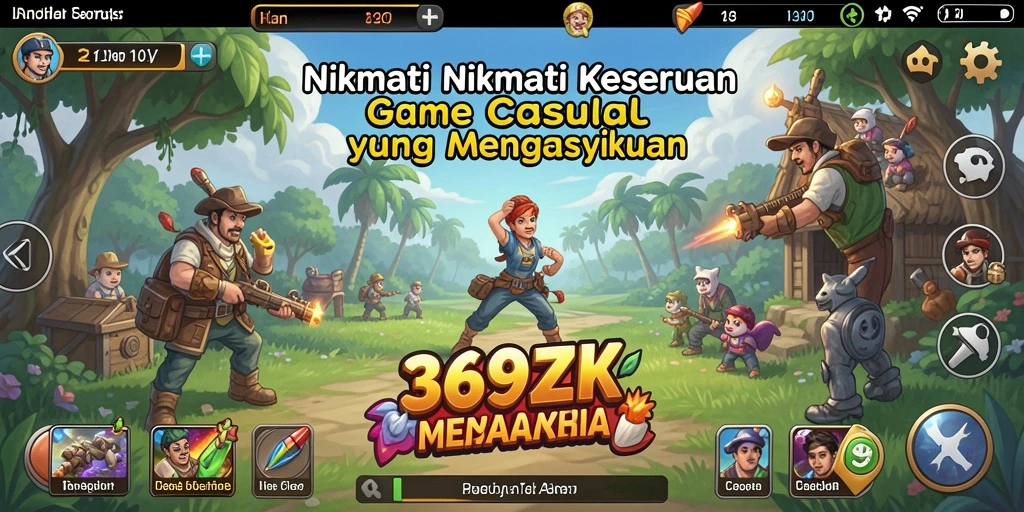 Screenshot menunjukkan tampilan menarik saat bermain 369ZK.