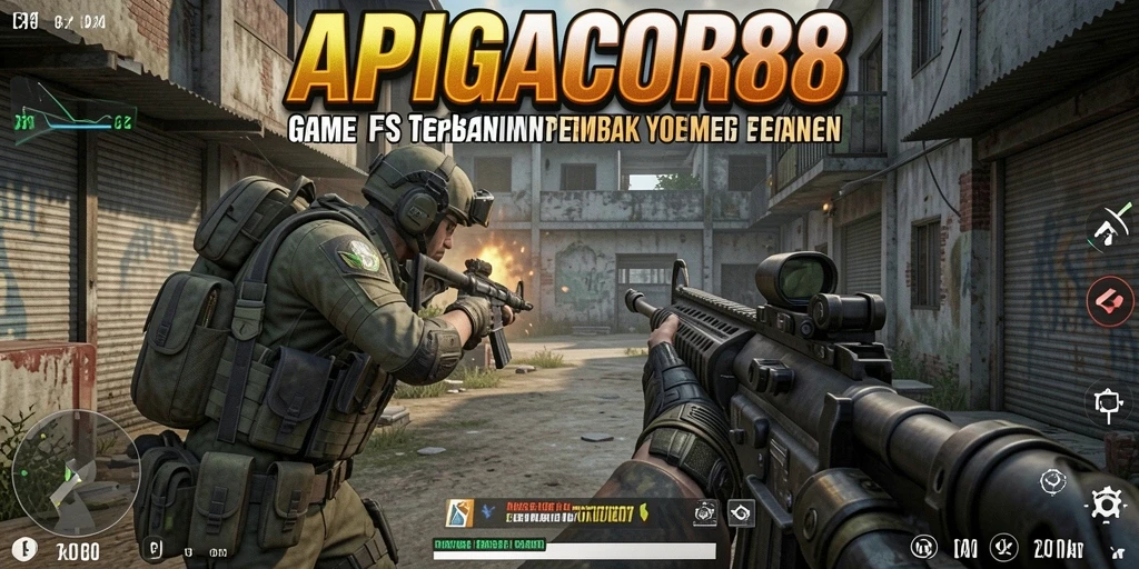 Screenshot gameplay APIGACOR88 menampilkan aksi menembak yang dinamis dan mendebarkan.