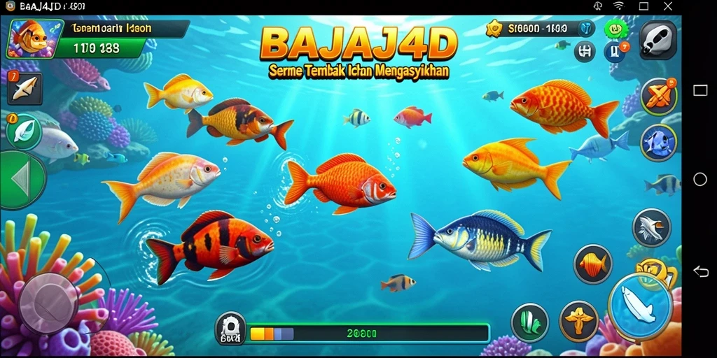 Screenshot gameplay BAJAJ4D menampilkan aksi seru menembak ikan.