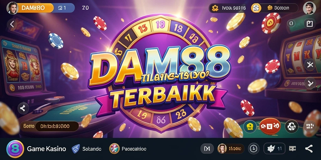 Tampilan permainan Kasino yang mendebarkan dalam DAM88.