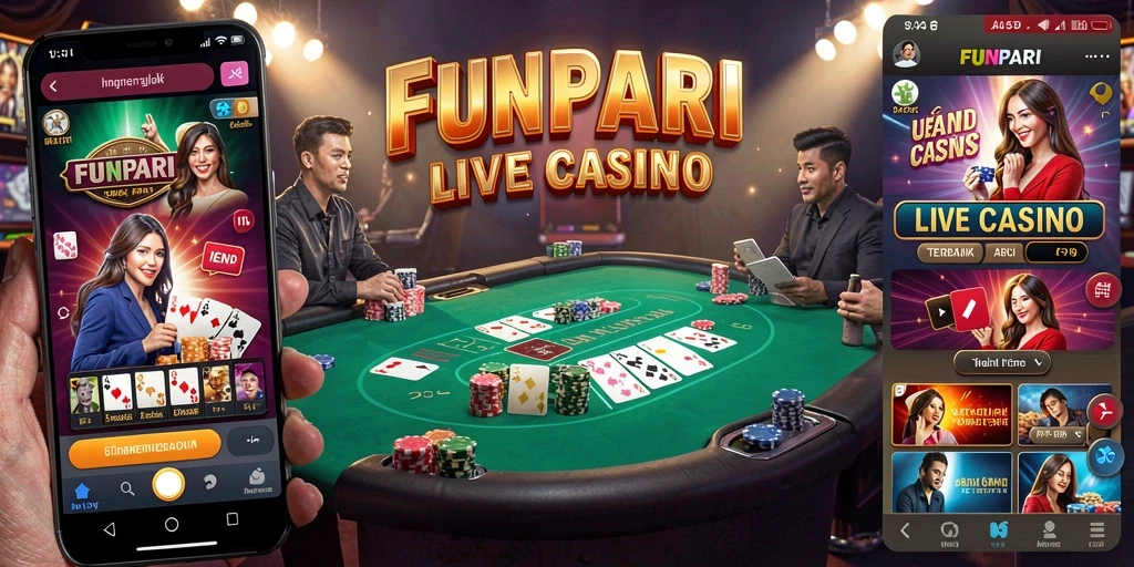 Tampilan gameplay yang mendebarkan di FUNPARI Live Casino.