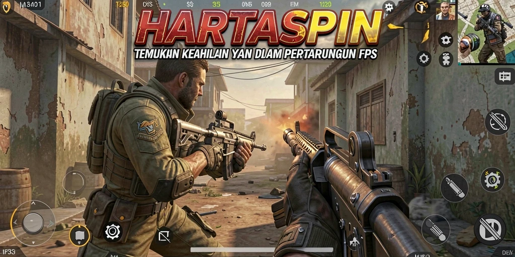 Gameplay intens di HARTASPIN dengan grafis menawan.