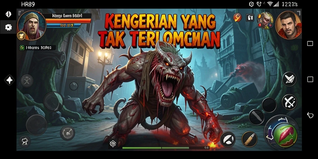 Screenshot dari gameplay menakutkan HR89 dengan suasana mencekam.
