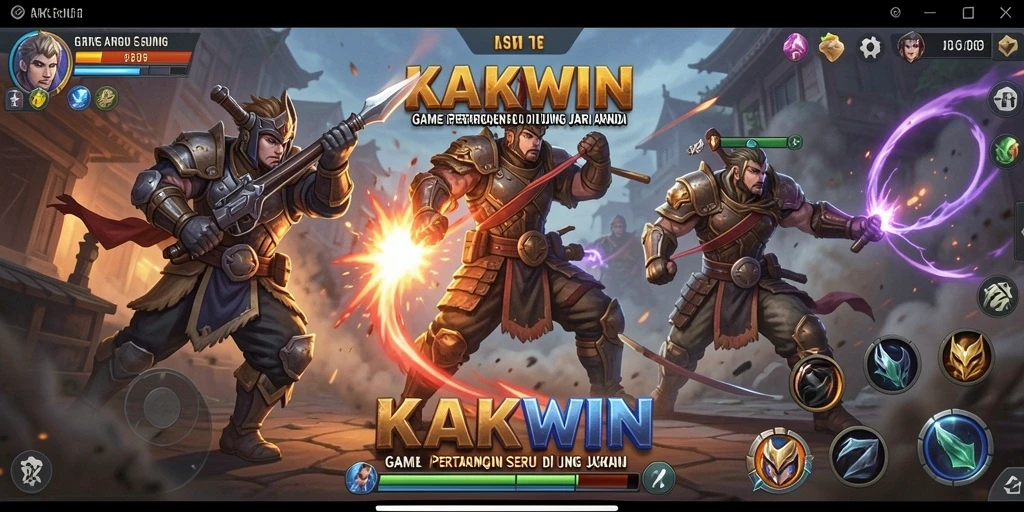 Tampilan gameplay KAKWIN yang menegangkan saat bertarung.