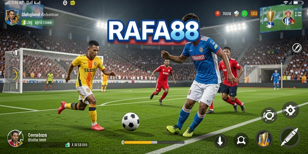 Screenshot RAFA88 menampilkan aksi seru dalam permainan olahraga.