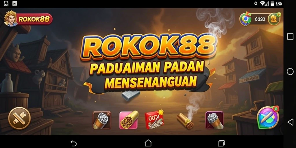 Tampilan gameplay seru dari ROKOK88 dengan berbagai elemen padu padan.