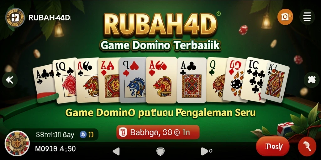 Screenshot utama RUBAH4D menampilkan aksi seru permainan Domino.