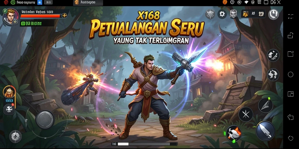 Gameplay seru X168 dengan pemandangan menakjubkan.